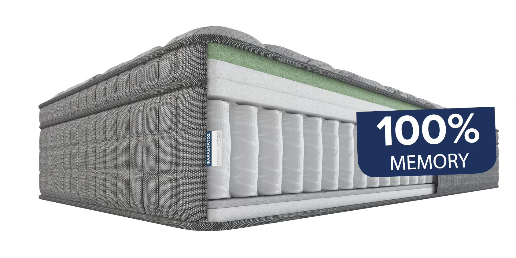 Pflegehinweise mit Text: HyBreeze® Funktionsbezug aus 100 % Polyester, abnehmbarer Bezug: waschbar und schnelltrocknend