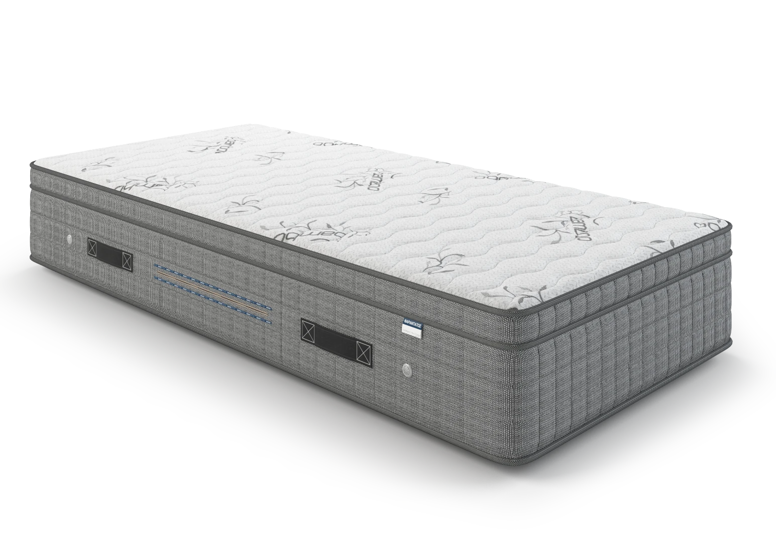 Pflegehinweise mit Text: HyBreeze® Funktionsbezug aus 100 % Polyester, abnehmbarer Bezug: waschbar und schnelltrocknend