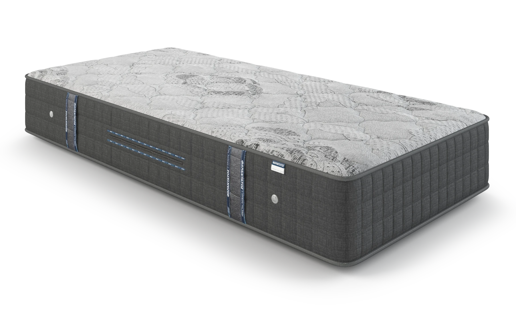 Pflegehinweise mit Text: HyBreeze® Funktionsbezug aus 100 % Polyester, abnehmbarer Bezug: waschbar und schnelltrocknend